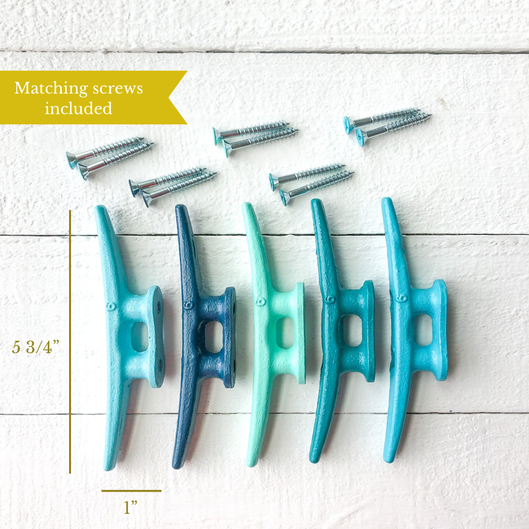 Coastal Boat Cleat Wall Hook Set
