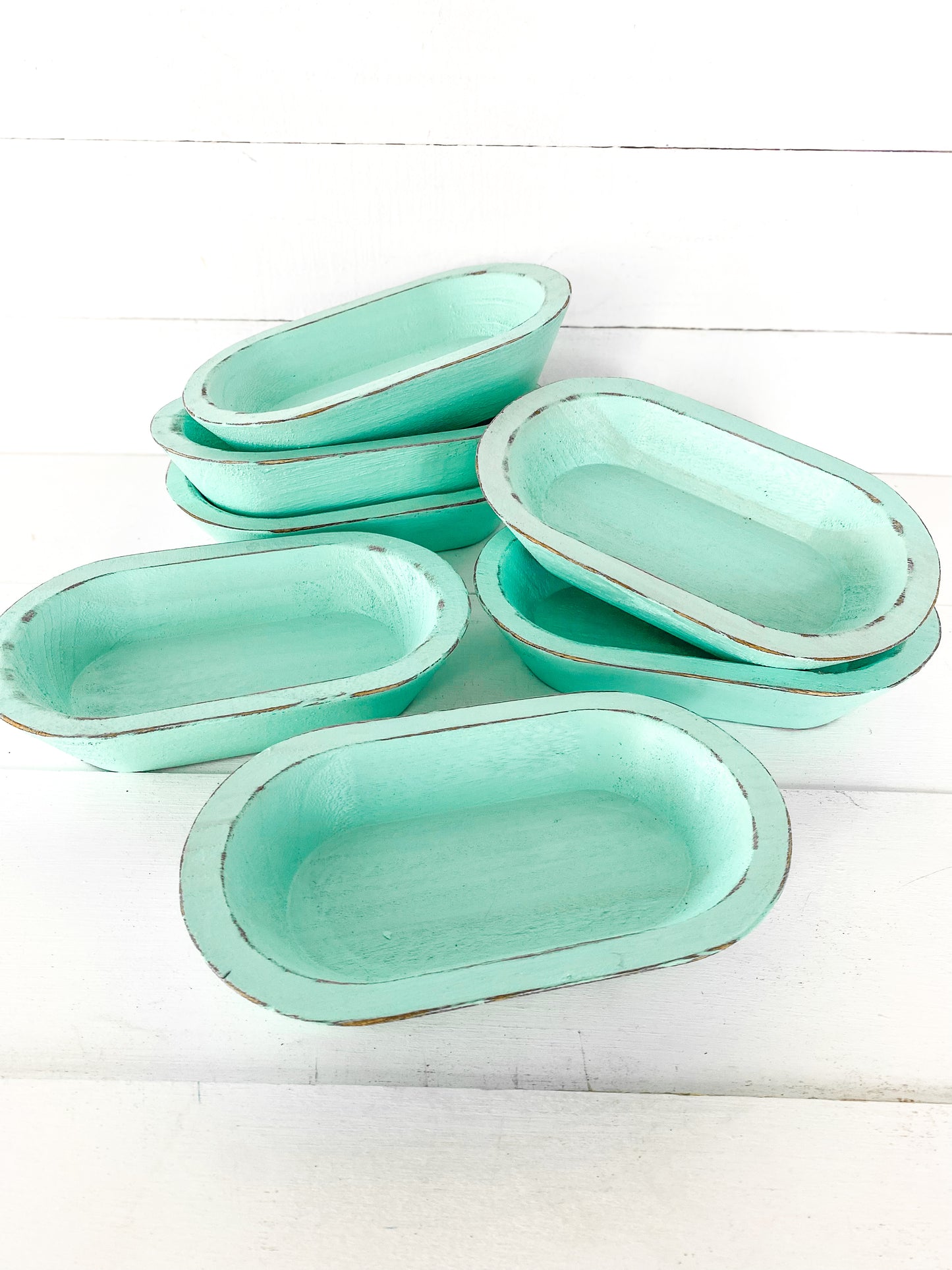 Turquoise Wood Accent Bowl