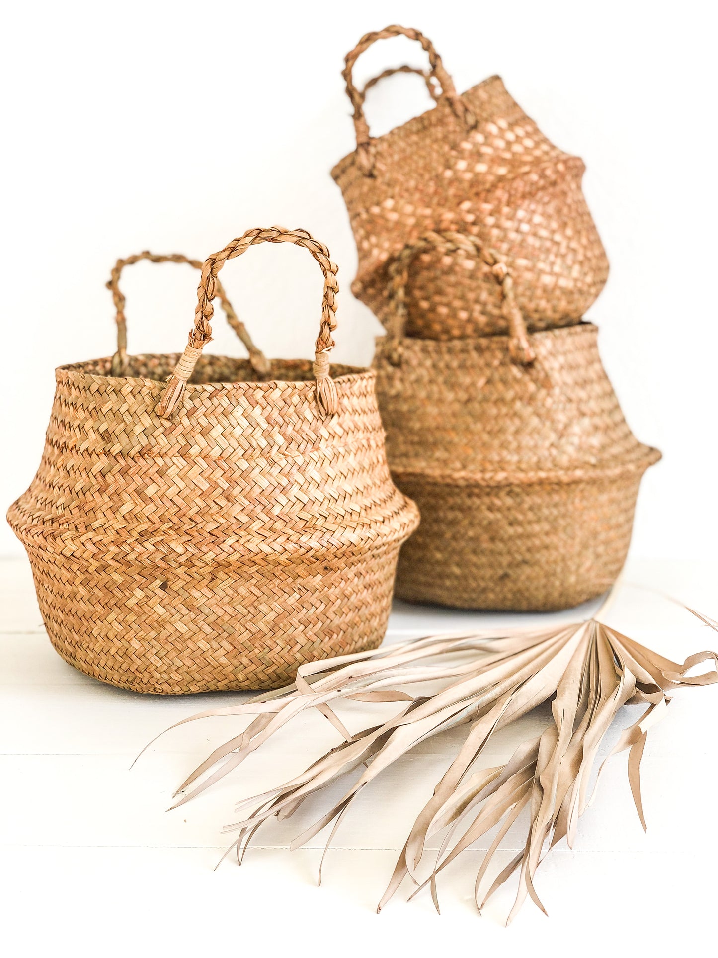 Natural belly basket set