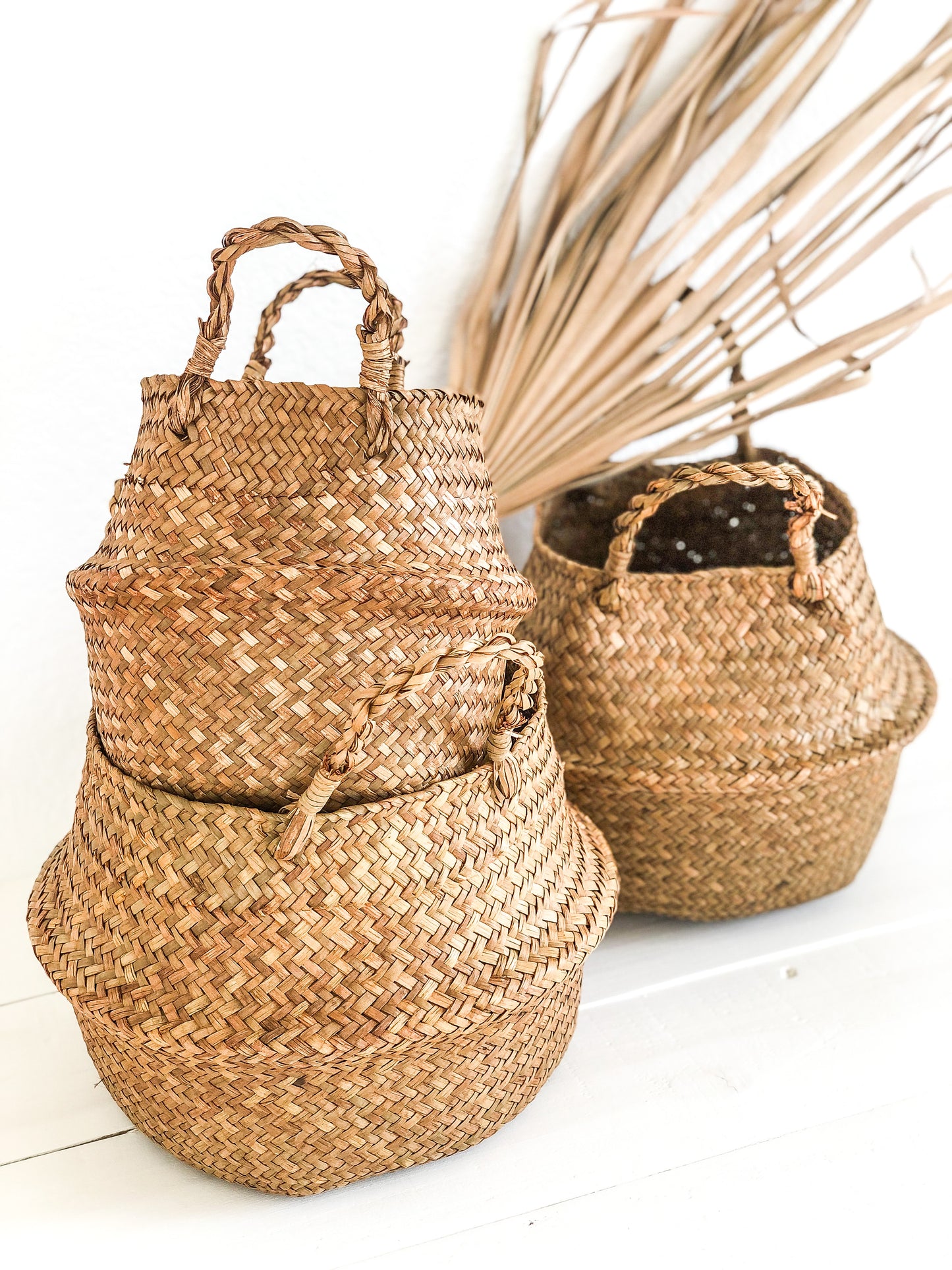 Natural belly basket set