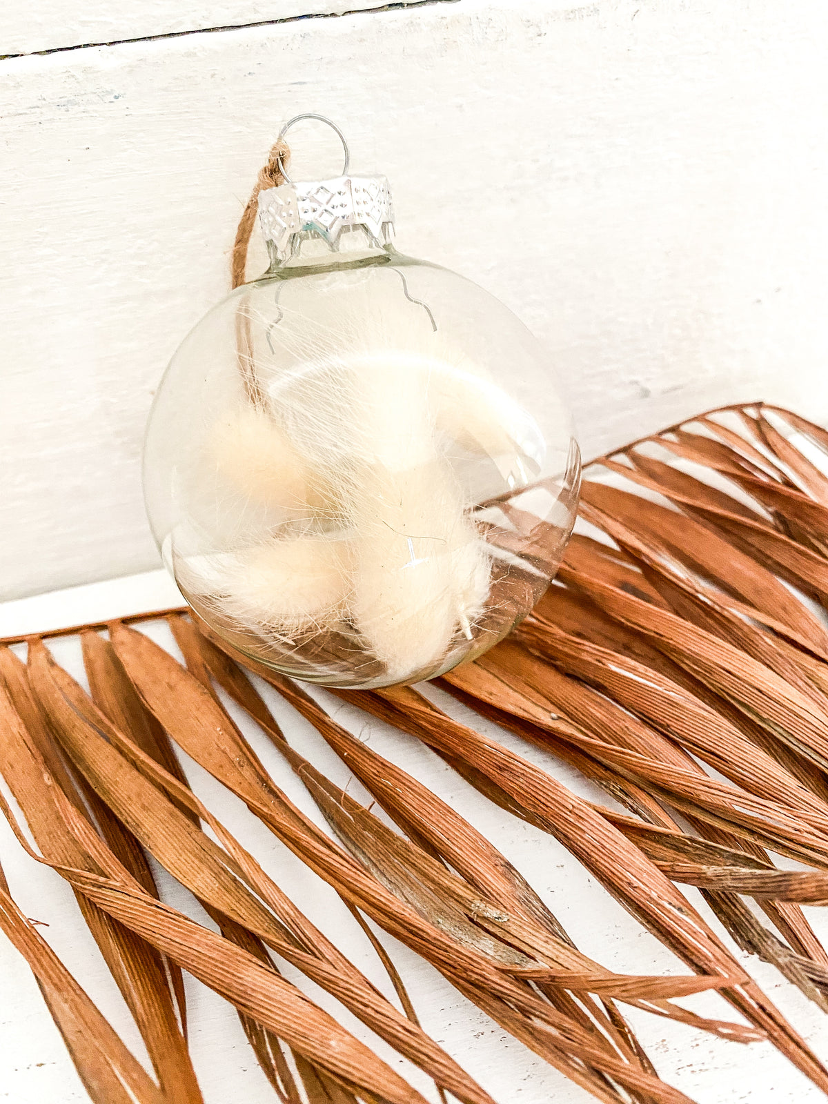 Dried Floral Glass Bulb Ornaments
