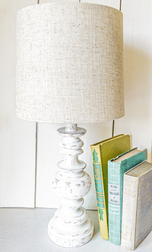 Tropical Farmhouse White Table Lamp