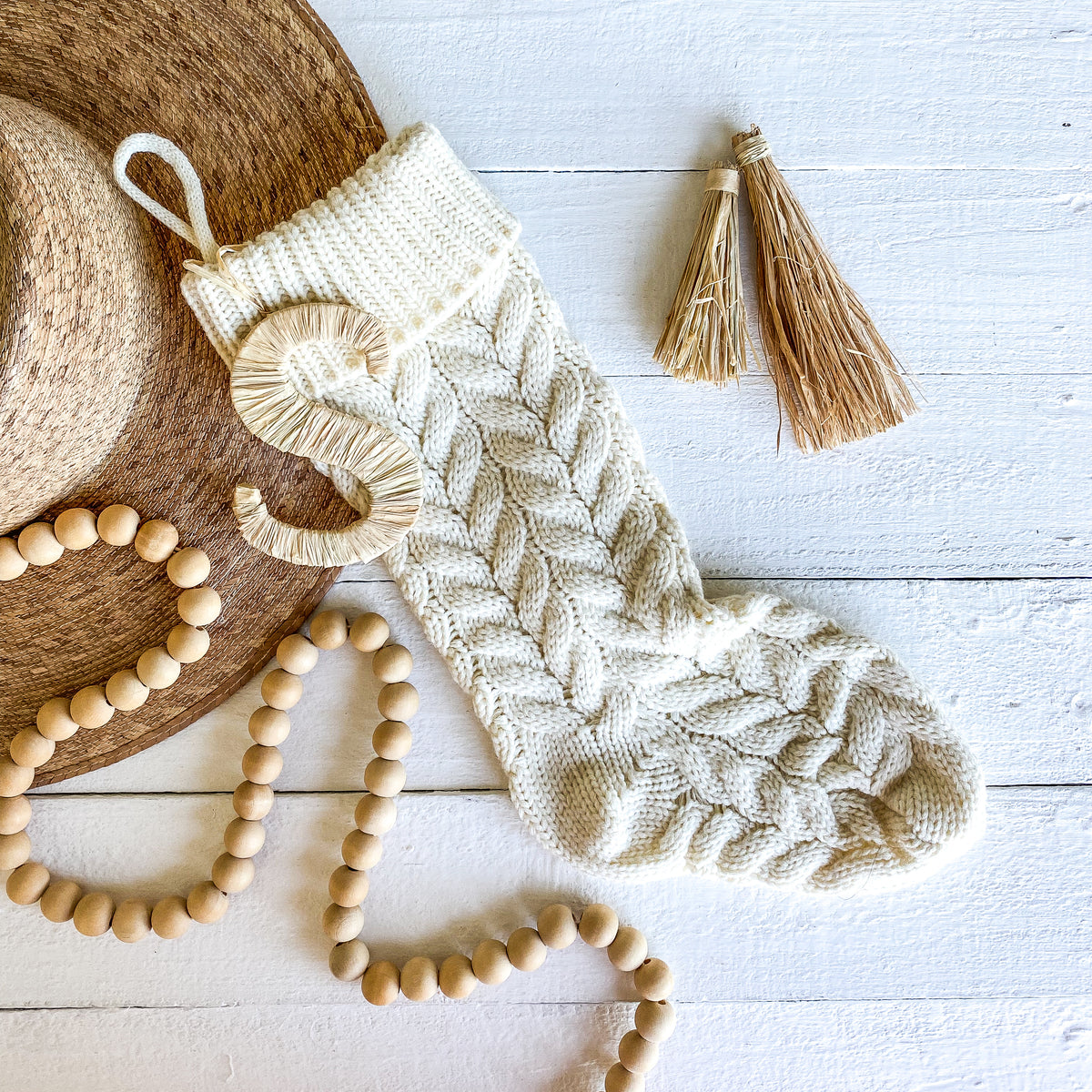 Raffia Stocking Tag
