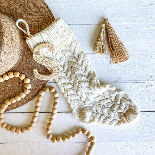 Raffia Stocking Tag
