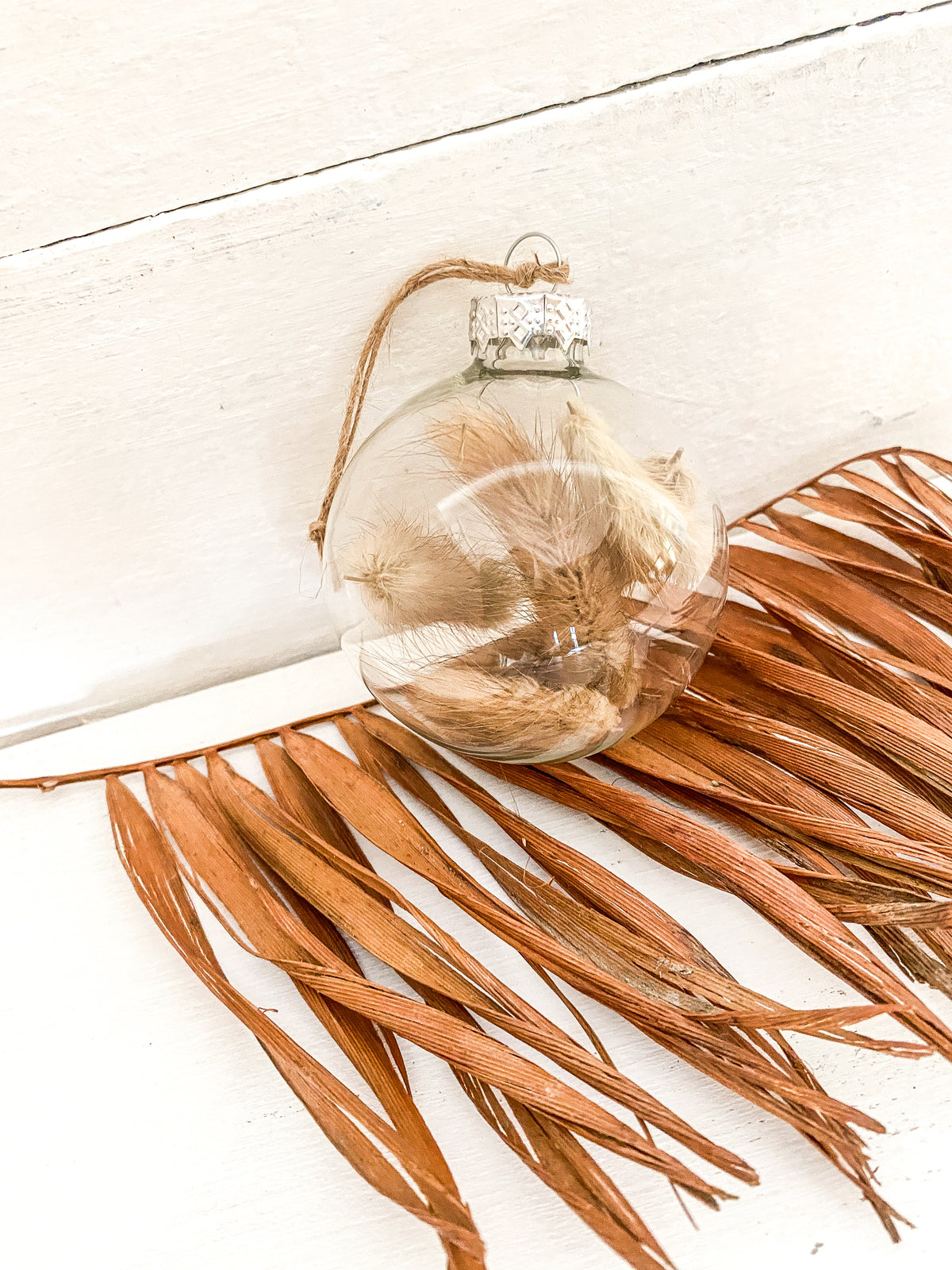 Dried Floral Glass Bulb Ornaments